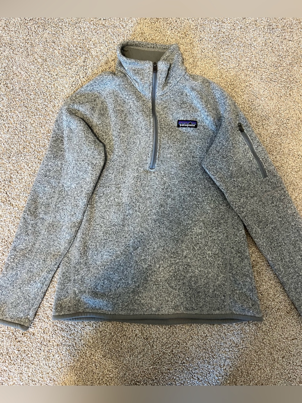 Patagonia Women’s Heather Gray Half-Zip Sweater